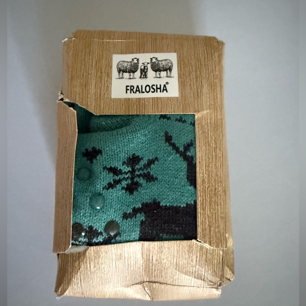 Fralosha Teal and Black Knit Socks